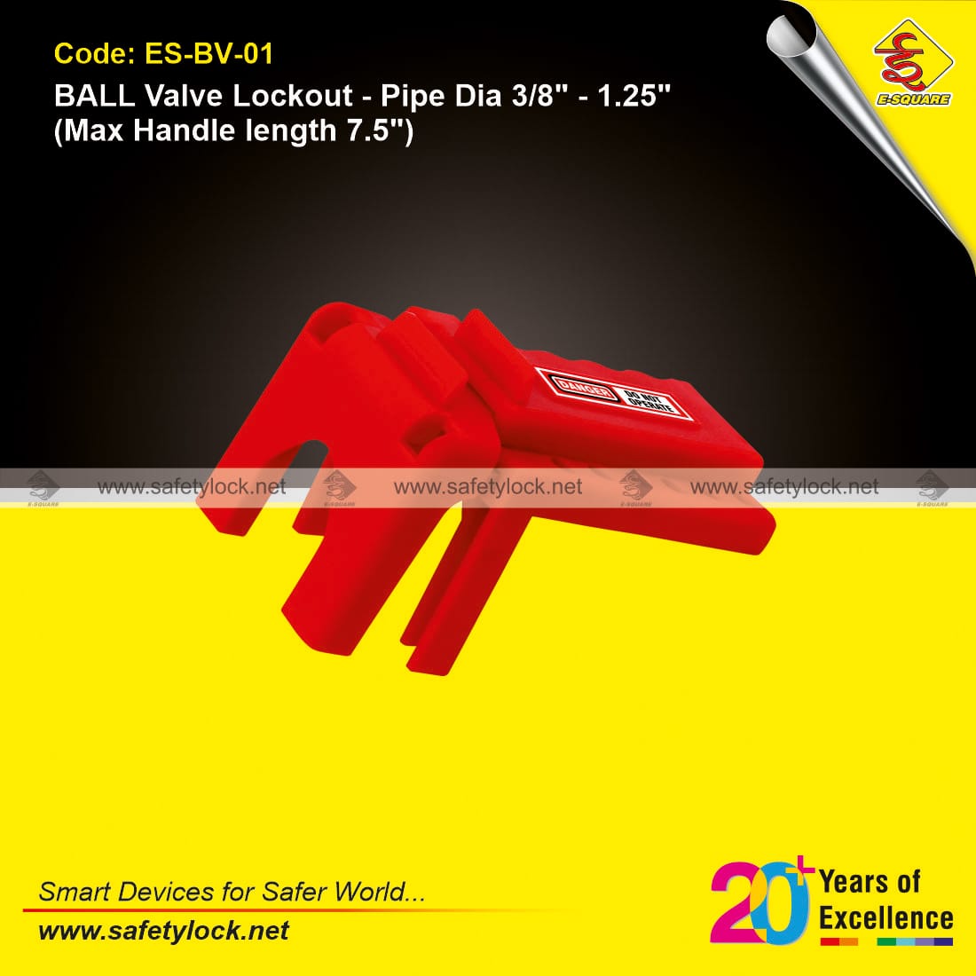 valve lockout for ball valve pipe dia 0.37 1.25 inch