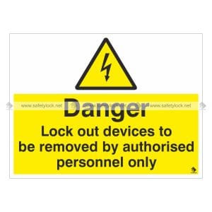 wall mounted lockout signs