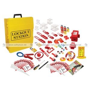yellow portable lockout station kit