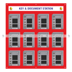 lockout key and document station for 12 safety box