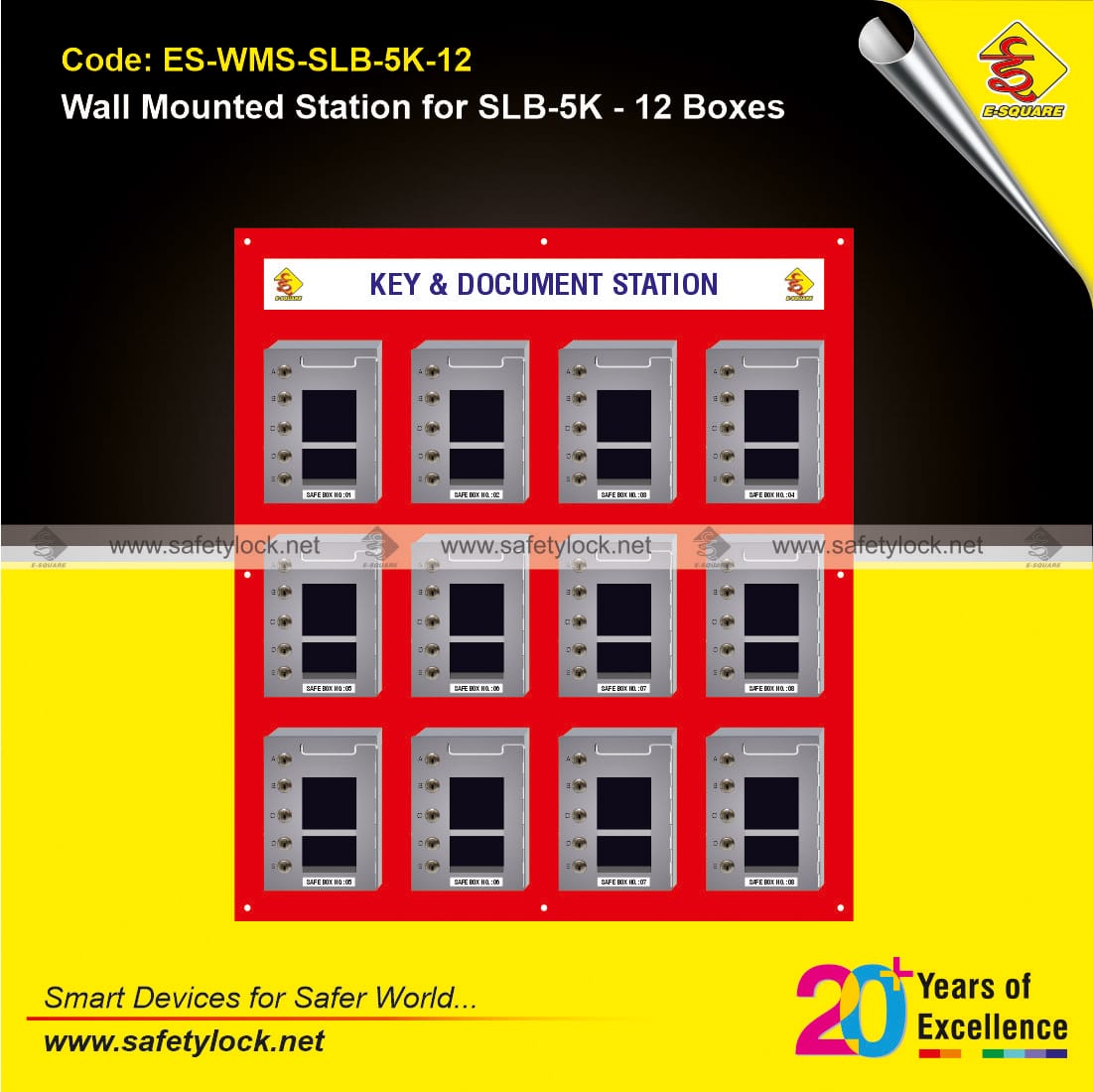 LOTO key and document station for safety box