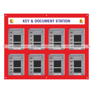 wall mounted station for steel lockout box