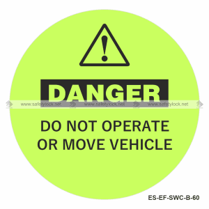 <b>Elastic Fluorescent</b> Steering Wheel Lockout Cover - <b>Model B</b> - ES-EF-SWC-B-60