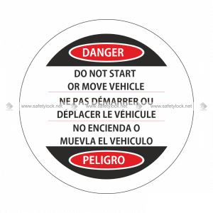 multi-lingual steering wheel lockout cover