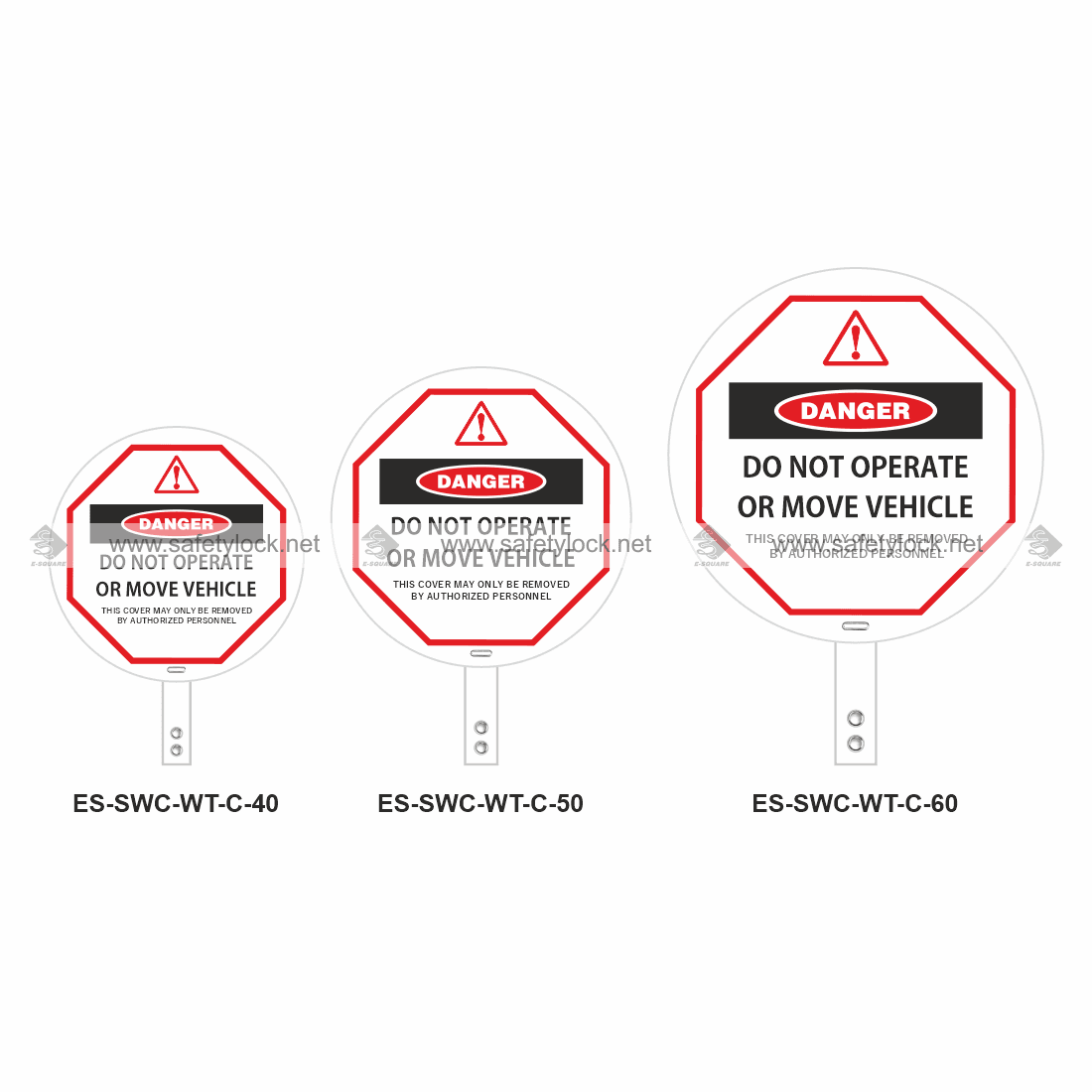 steering wheel lockout cover with locking tail model C