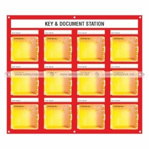 wall mounted lockout station for 12 PVC GLMB