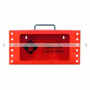 rectangular group lock box with 12 holes