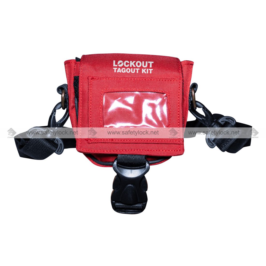 red color lockout tagout 1 pocket belt pouch small