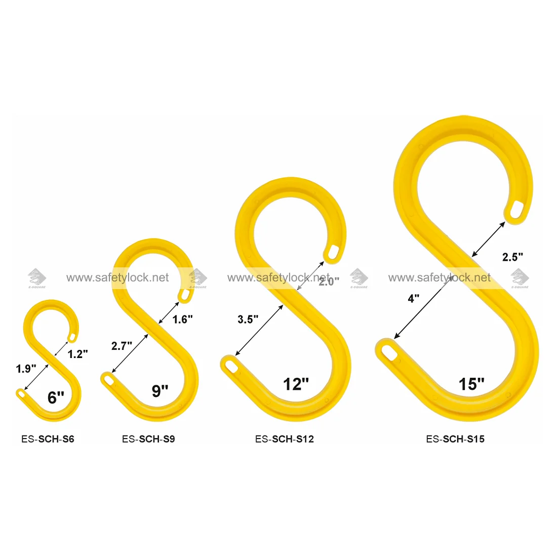 S shape cable hangers in different sizes