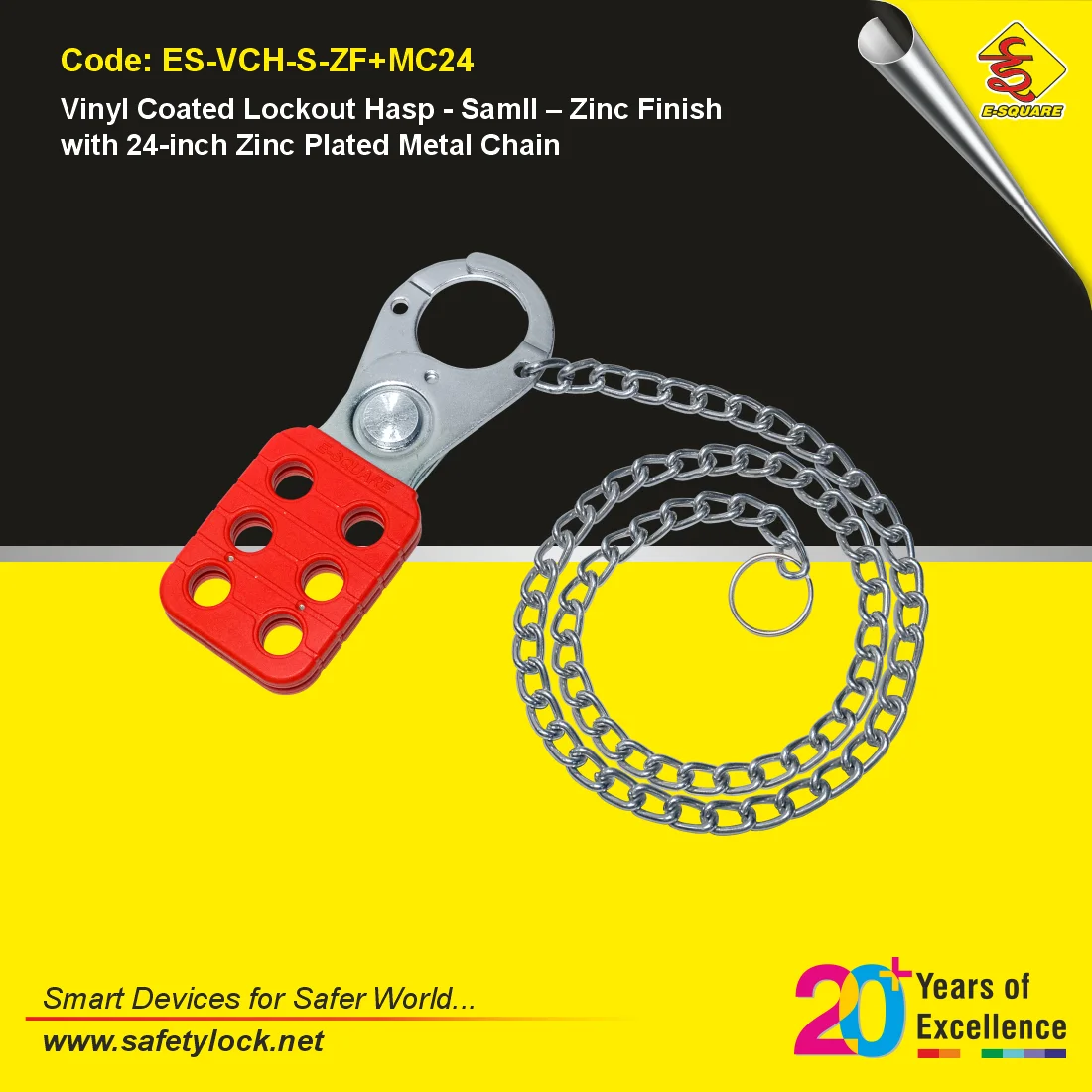 lockout tagout hasp with chain