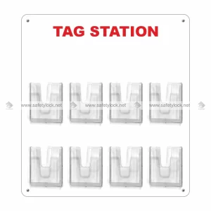 lockout tag station with 8 pockets