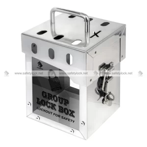 stainless steel group lock box with transparent side panel