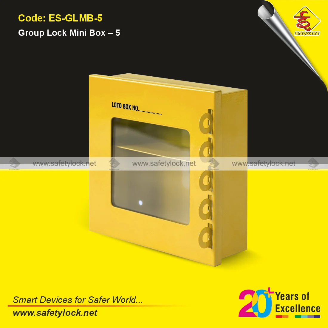 steel group lockout box mini yellow colour