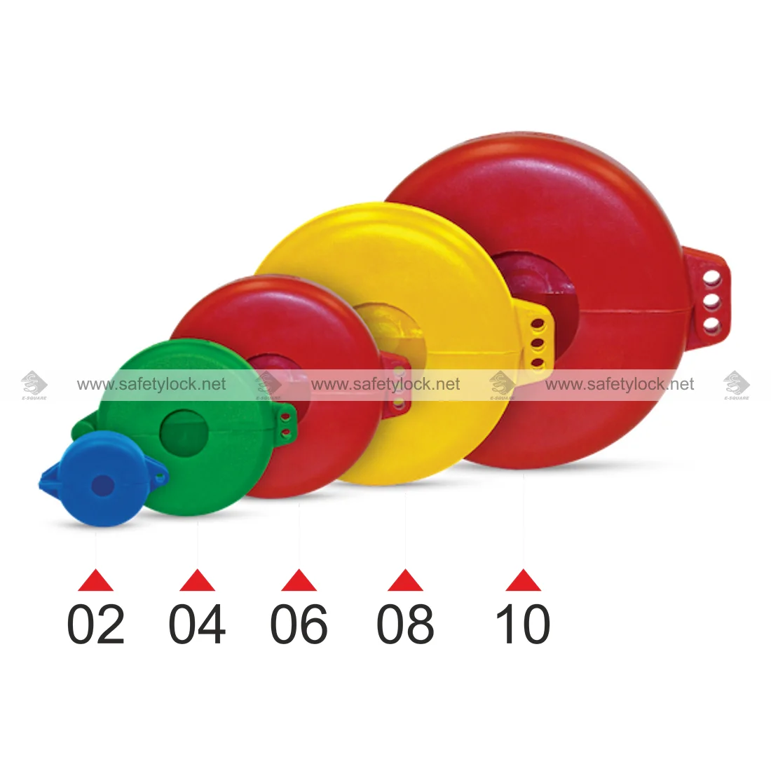 gate valve lockout set of 5 different colours