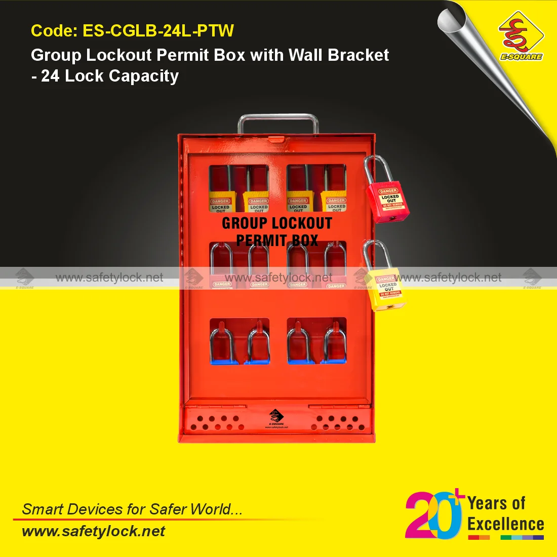 E-Square permit holder group lock box large size