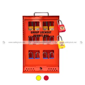 group lock box with permit holder for 24 padlocks