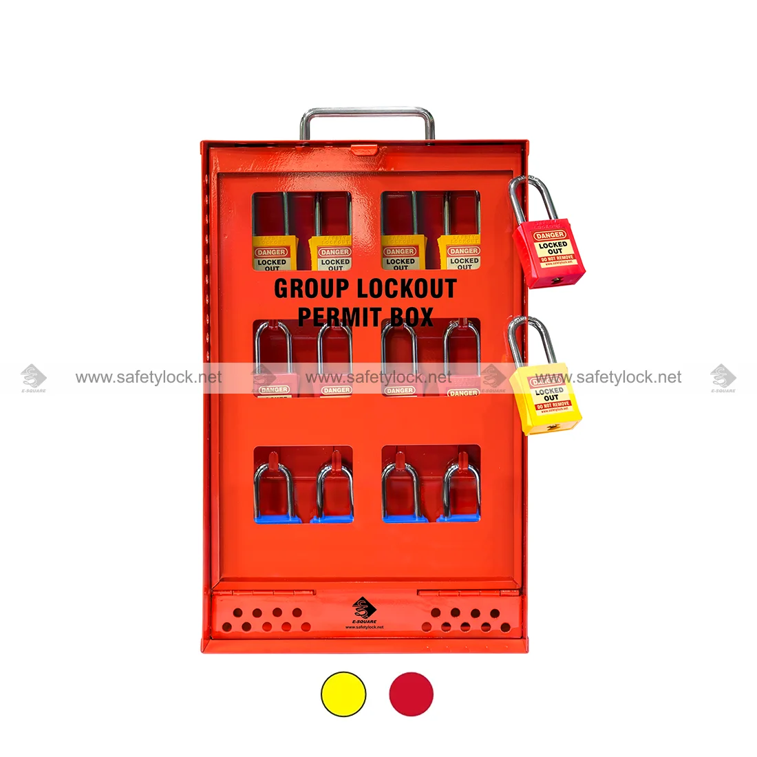 group lock box with permit holder for 24 padlocks