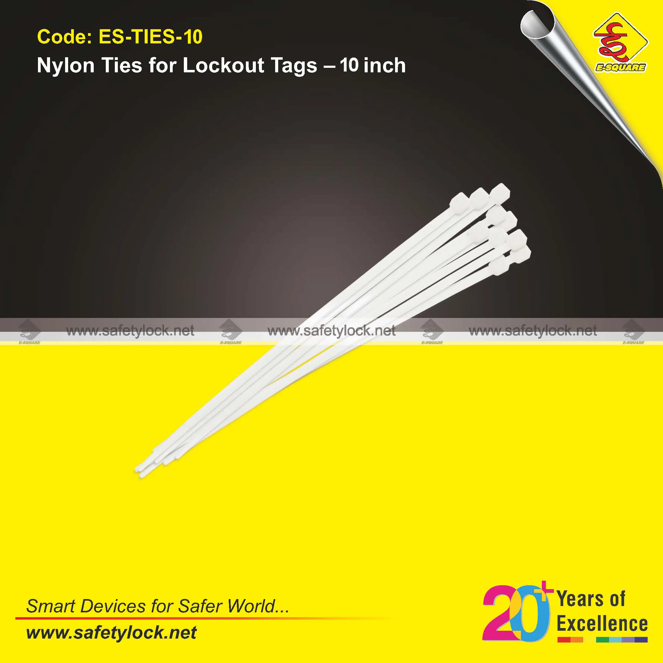 10 inch nylon cable ties for safety tags