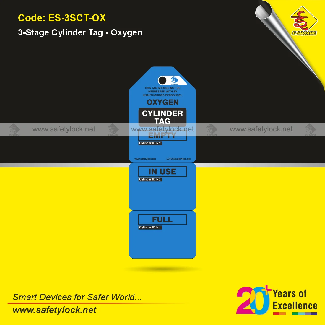 3 stage oxygen tag with perforation