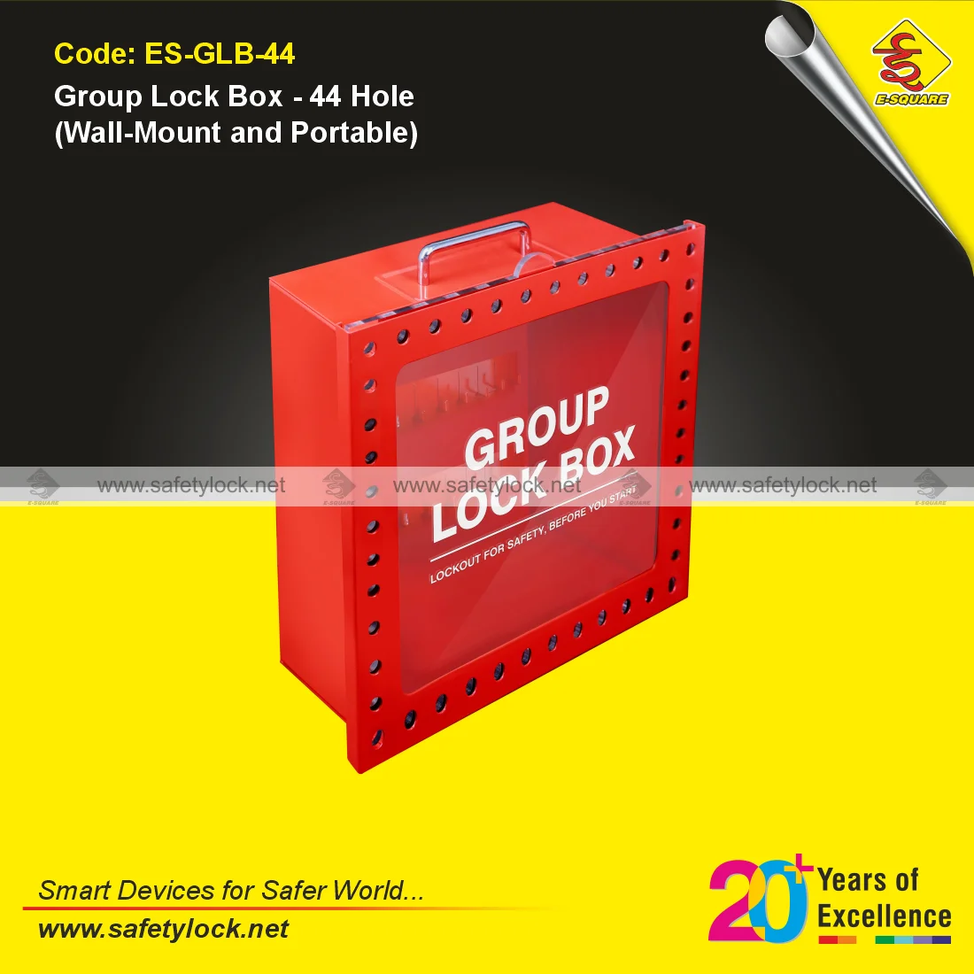 group lock box with 44 holes by E-Square