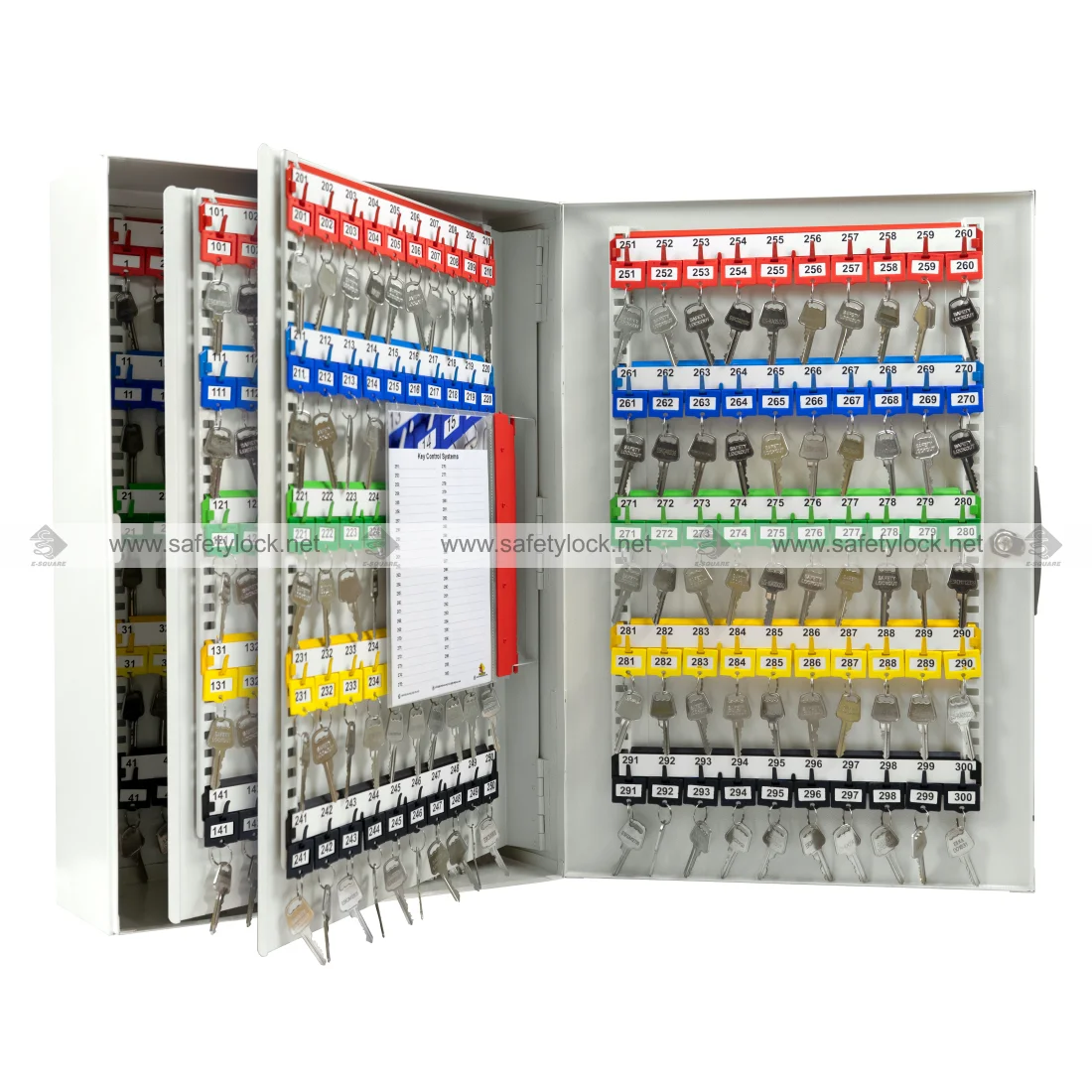 heavy duty key cabinet with keys and document