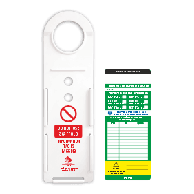 Flat Base Scaffolding Tags and Holder