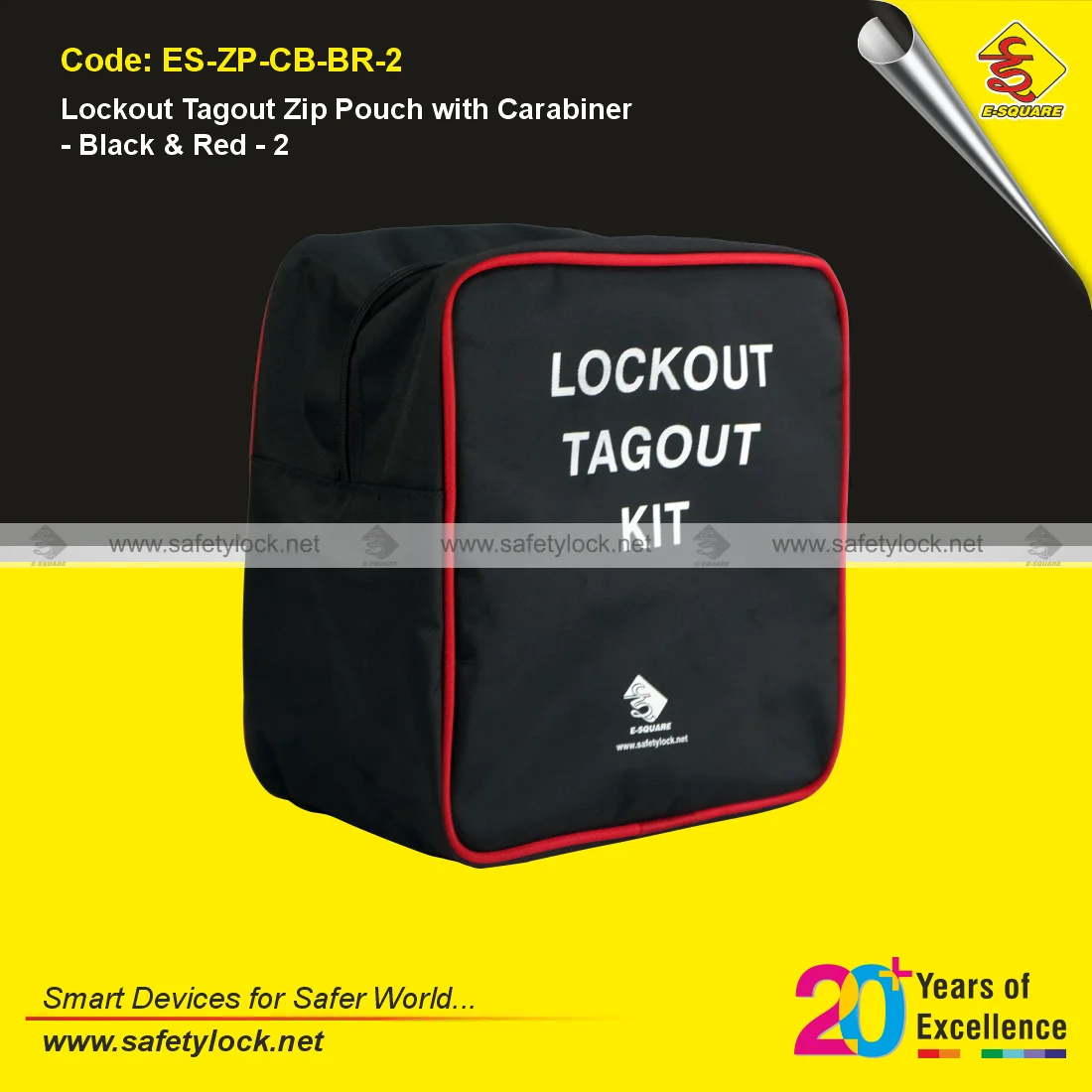 E-Square lockout tagout zip pouch manufacturer