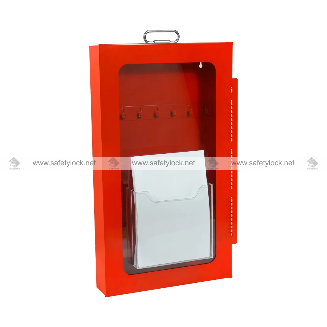 padlock cabinet clear fascia 30 hooks with A4 document holder