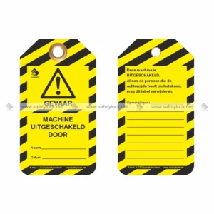 yellow and black Dutch lockout tags